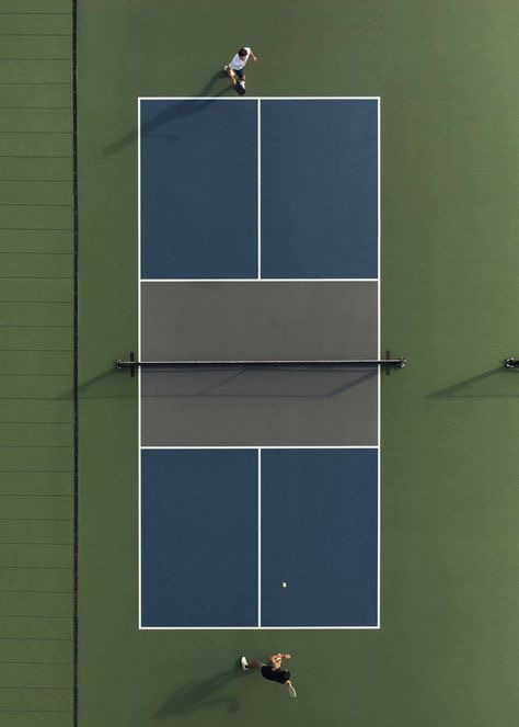 Pickleball court aerial view